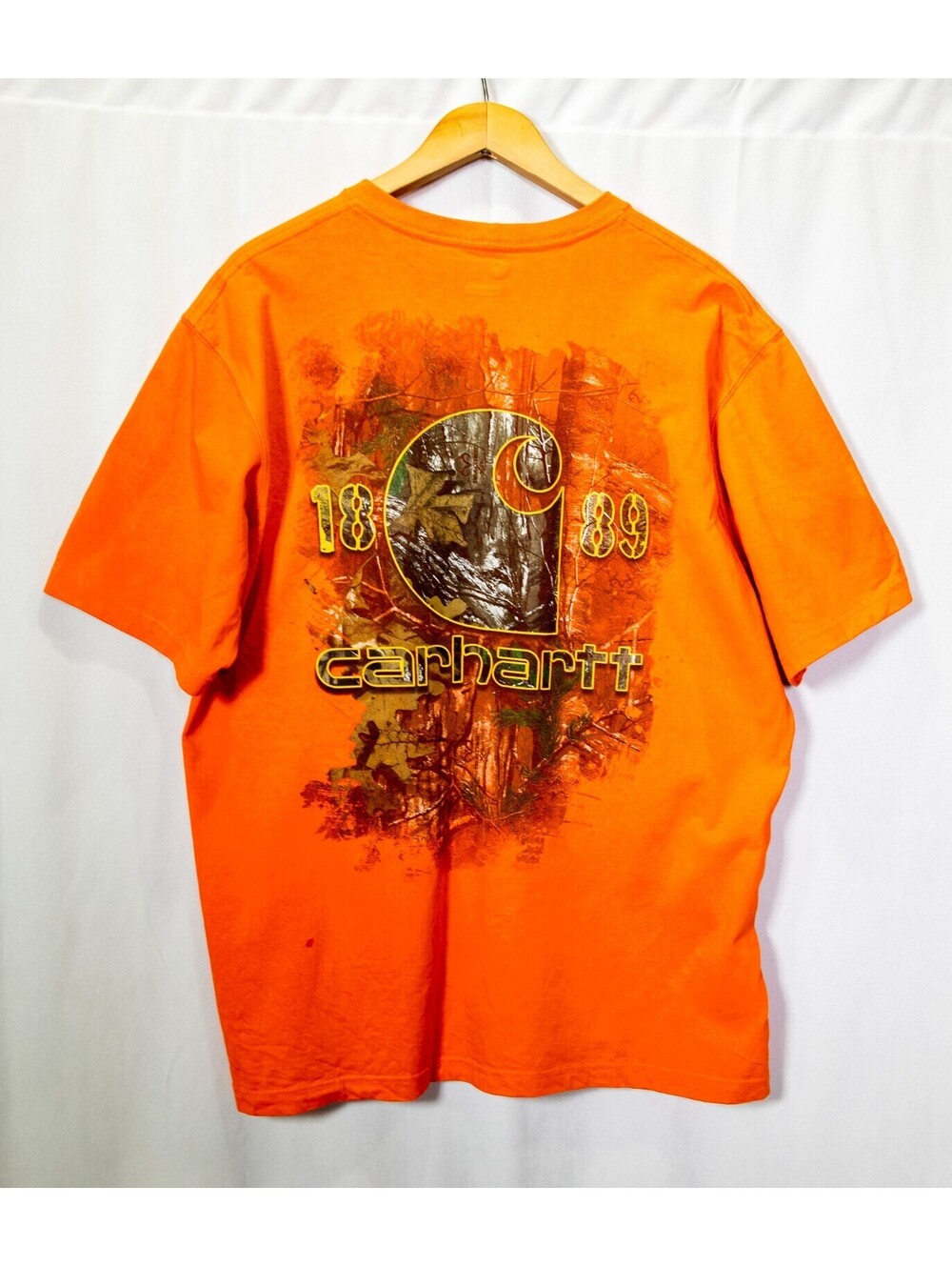 Carhartt Woodland Hunting Graphic Pocket T-Shirt Orange - Men's L